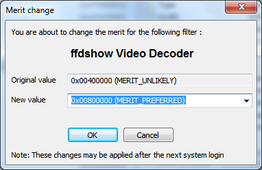 Graphstudio FFDShow Video Filter Merit After Change